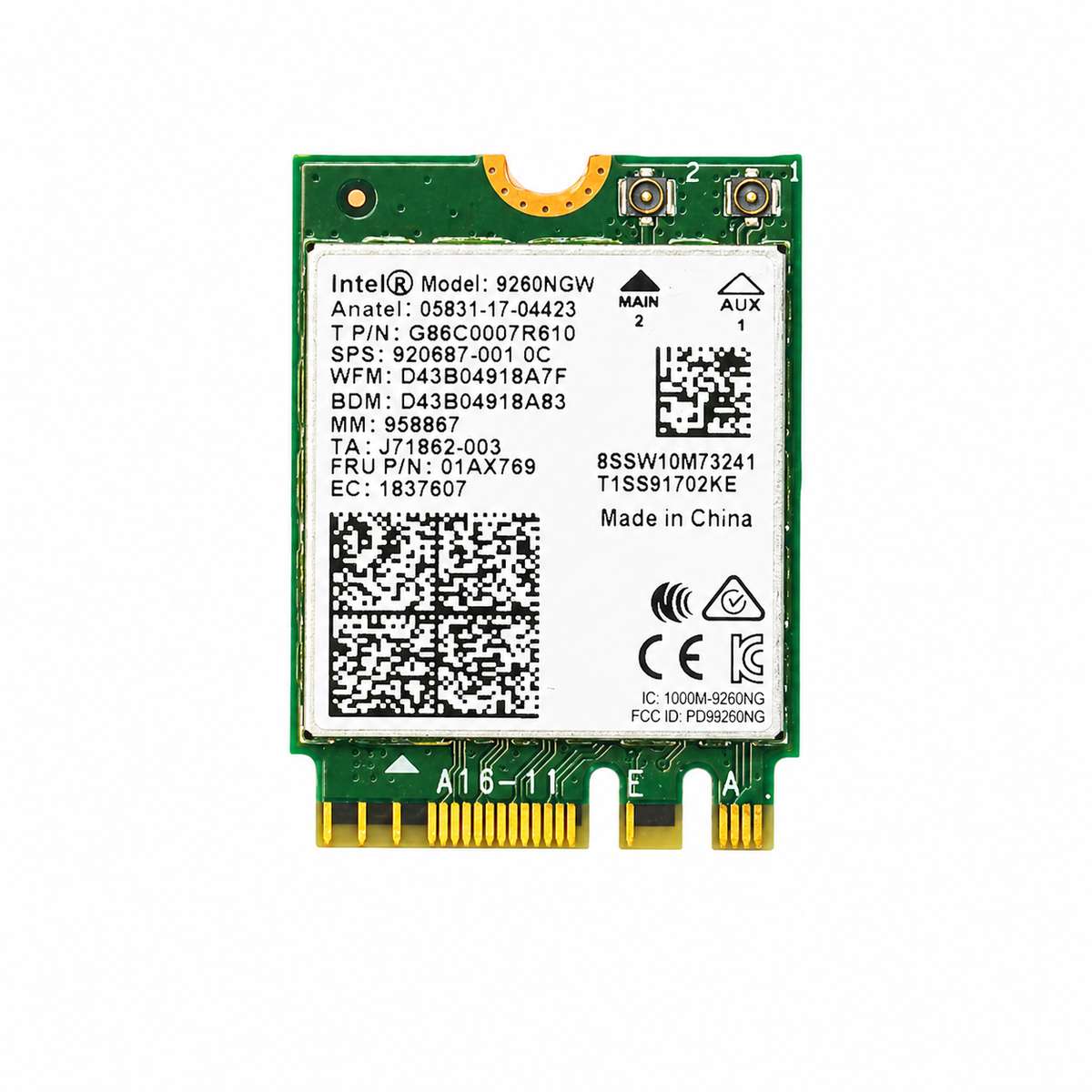 ماژول وای فای Intel 9260NGW WiFi AC بلوتوث 5