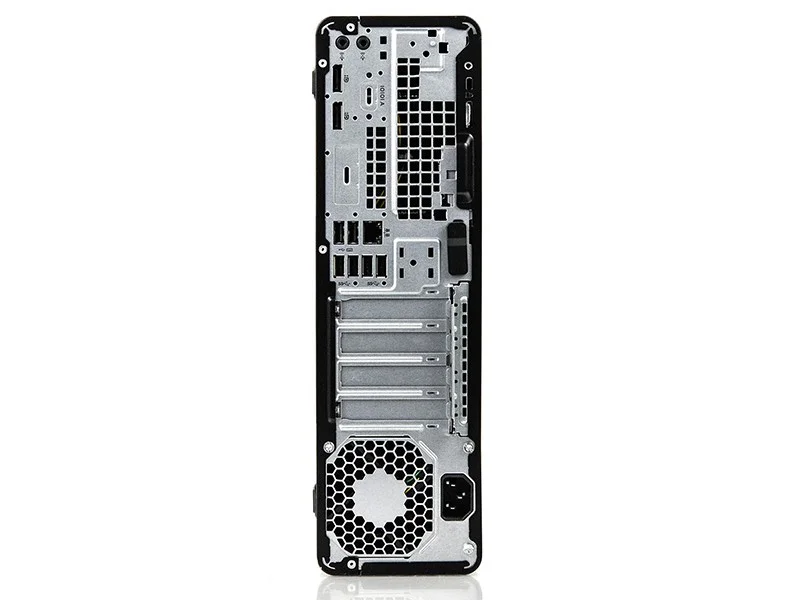 مینی کیس HP EliteDesk 800 G3 روی میز کار مدرن اداری