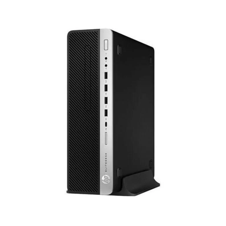 مینی کیس HP Elitedesk 800 G4 روی میز کار مدرن