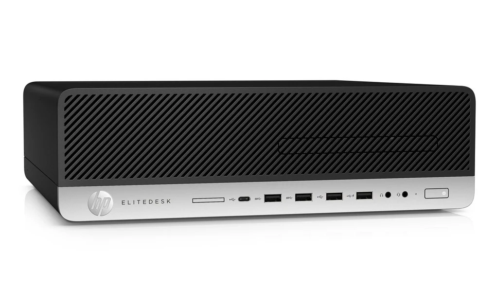 مینی کیس HP Elitedesk 800 G4 روی میز کار مدرن