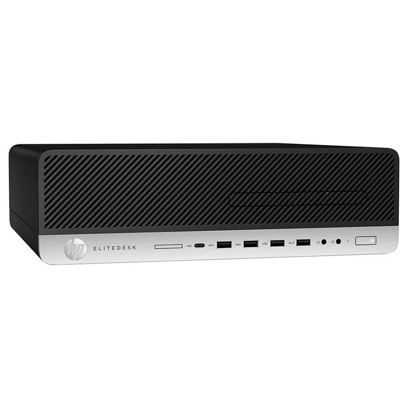 مینی کیس HP Elitedesk 800 G4 روی میز کار مدرن