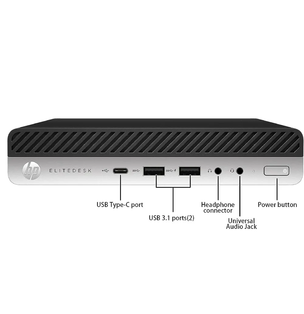 مینی کیس HP Elitedesk 800 G3 Tiny روی میز کار اداری