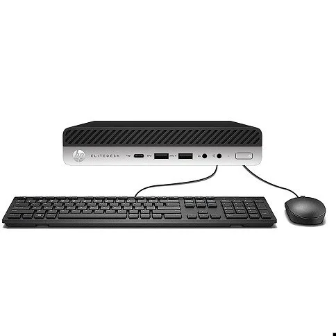 مینی کیس HP Elitedesk 800 G3 Tiny روی میز کار اداری