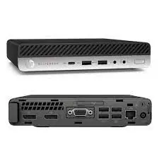 مینی کیس HP EliteDesk 800 G5 Tiny روی میز کار اداری