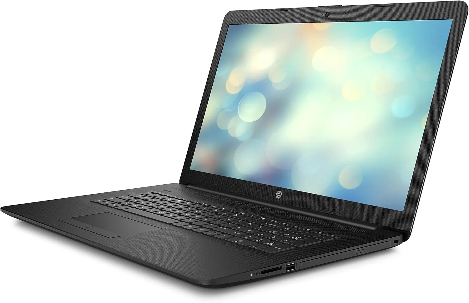 لپ تاپ HP 17-By1 با صفحه نمایش 17 اینچی روی میز کار