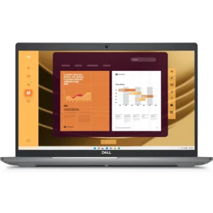 لپ تاپ DELL Latitude 5550 نسل 14 نقره ای روی میز کار
