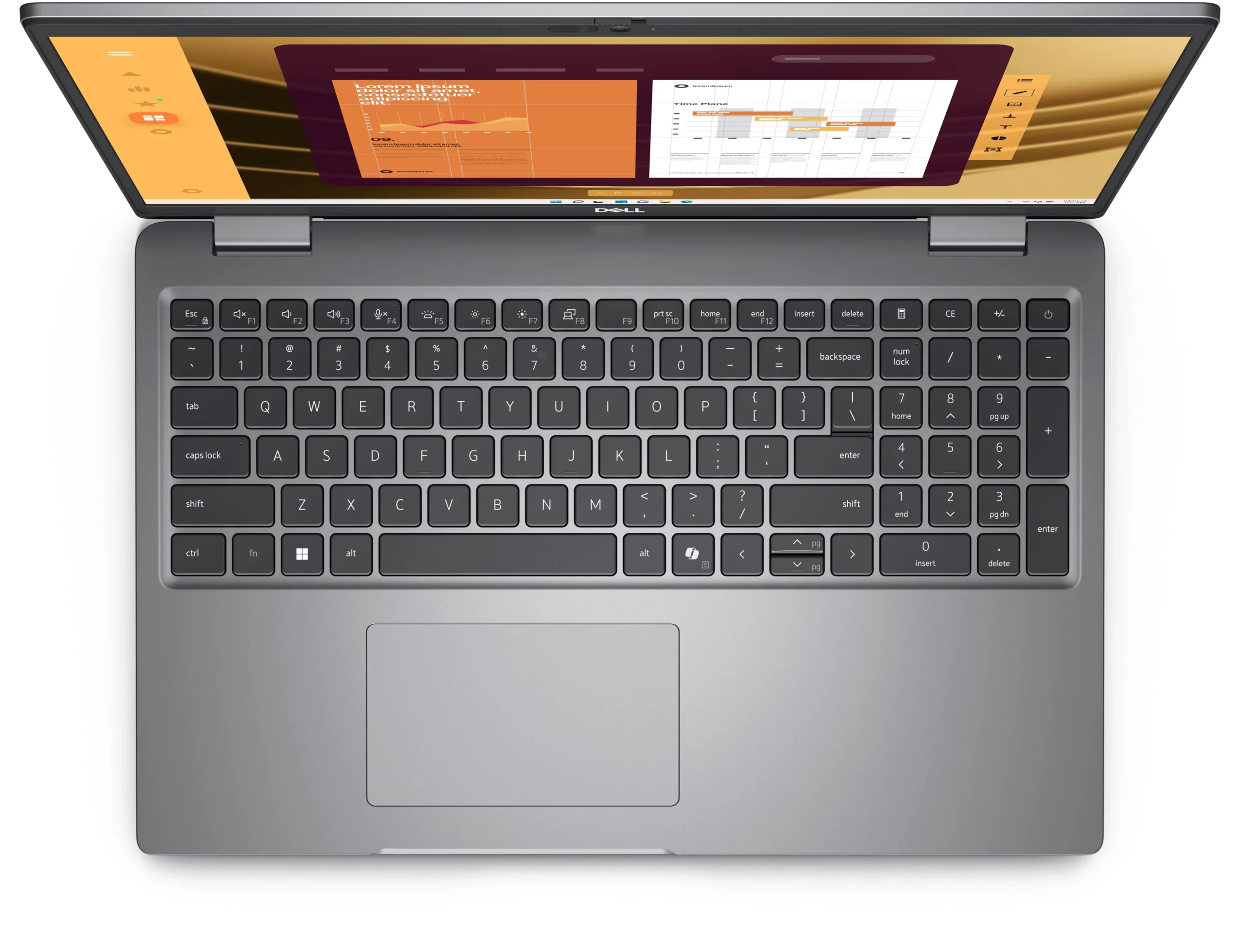لپ تاپ DELL Latitude 5550 نسل 14 نقره ای روی میز کار
