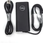 آداپتور دل 130 وات Type-C اورجینال در کنار لپ تاپ Dell XPS